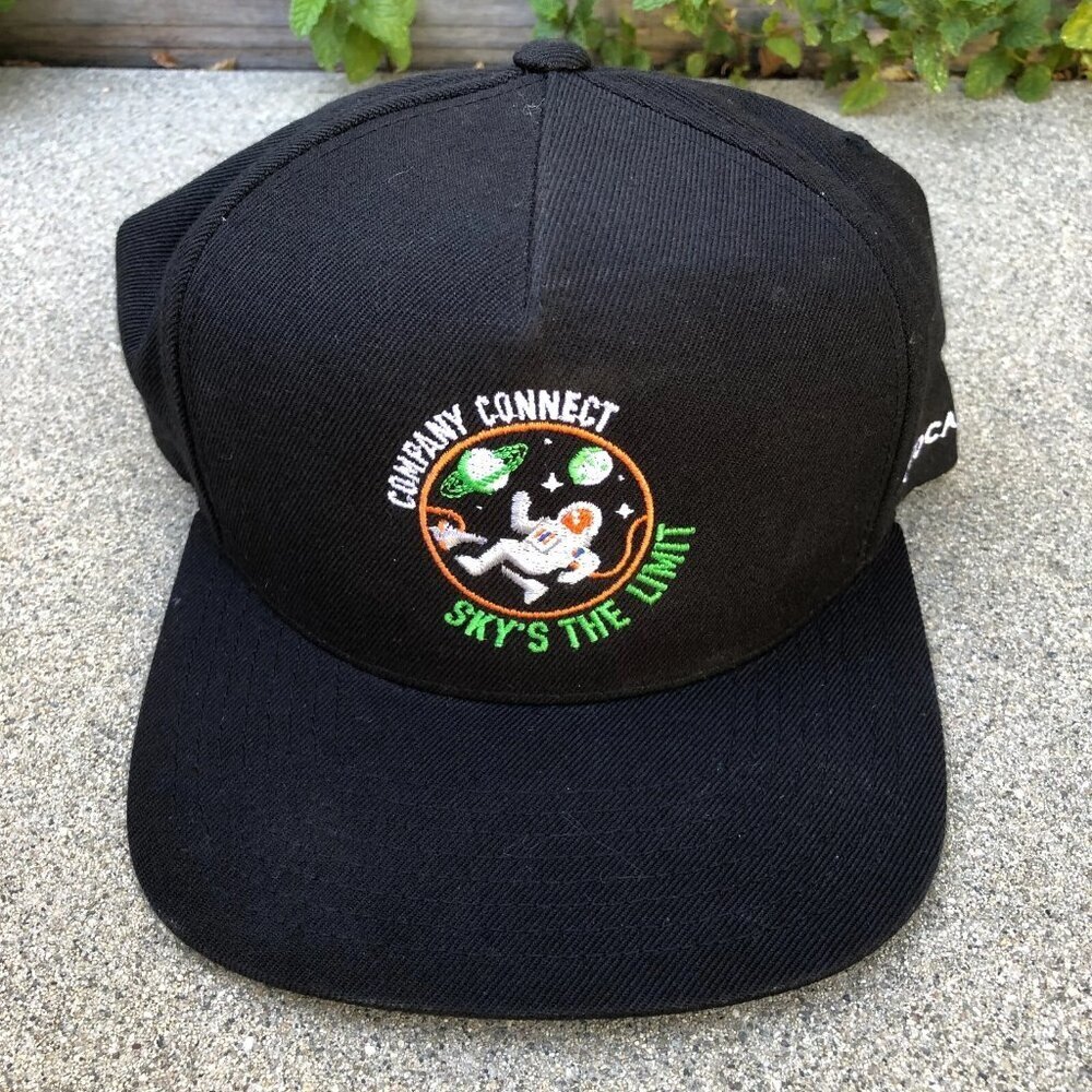 YUPOONG Sky's The Limit Company Connect Invoca Snapback Hat Black Adjustable Cap